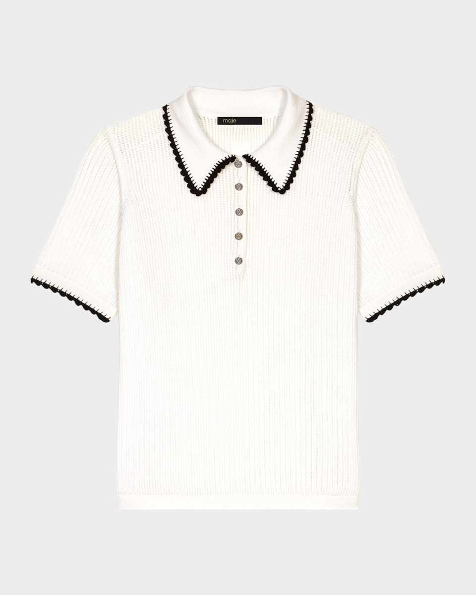 Mind Rib-Knit Polo
